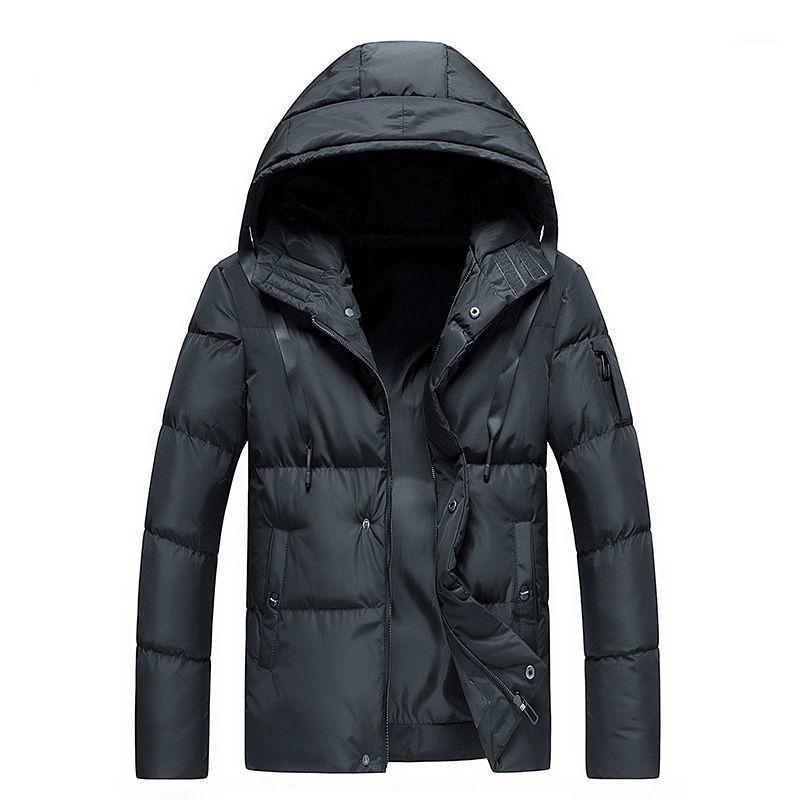 

Men's Down & Parkas Winter Jacket Men 2021 Fashion Stand Collar Male Parka Mens Solid Thick Jackets And Coats Man L-4XL, Black