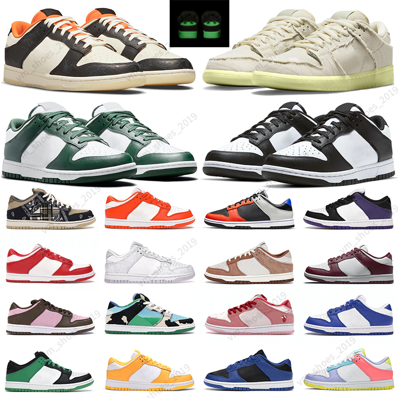 

low men running shoes women trainers Halloween Mummy White Black Green Glow Syracuse UNC Grey Fog dunks mens outdoor, 38