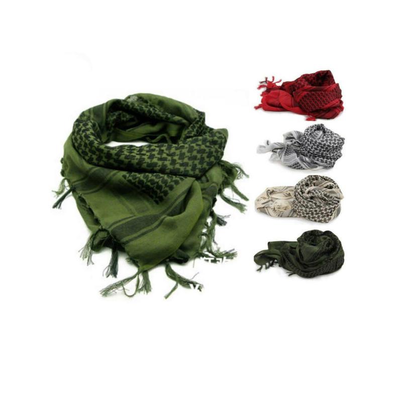 

Scarves Unisex 110cm Lightweight Casual Comfort Army Arab Tactical Scarf With Tassel Shemagh Desert Keffiyeh Cotton Head Wrap Covers