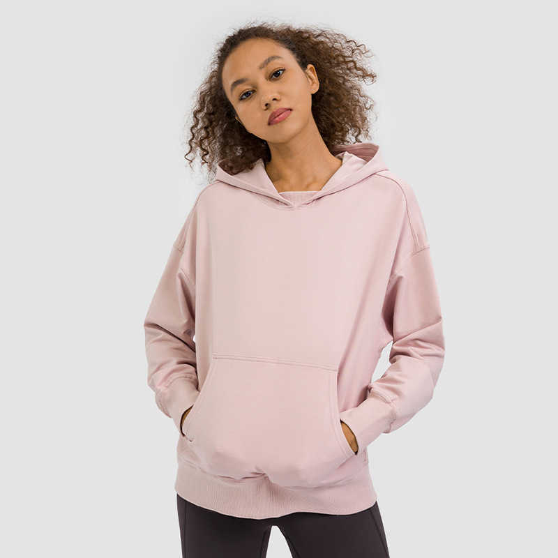 

Womens Clothing Hoodies Sweatshirts Hooded Sweater Women Yoga Mat Sports Fitness Long-sleeved Loose Pants Quick-drying Stretch Warm Top, Pink