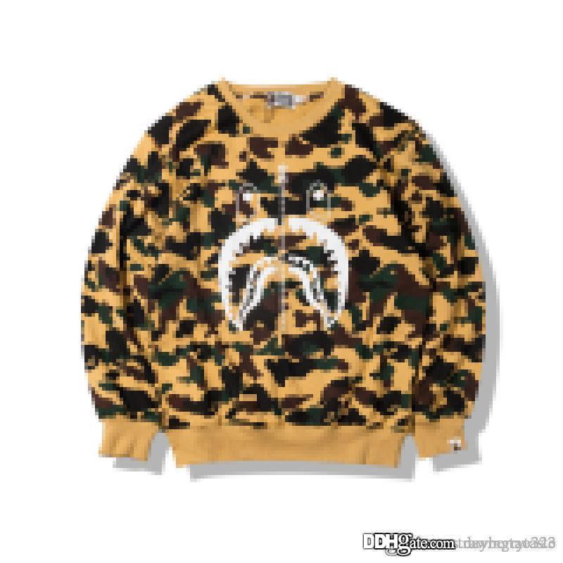 

Hot A Bathing Ape 1st Camo Shark Crewneck sweater Camouflage