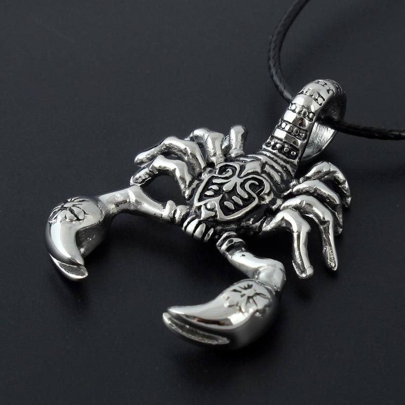 

Pendant Necklaces 2021 Antique Silvery Punk Stainless Steel Scorpion Women's Necklace For Women