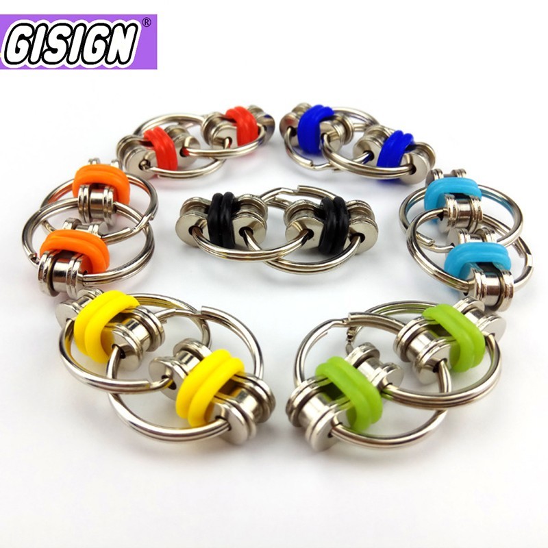 

2021 Ordinary Fidget Metal Puzzle Toy for Autism Chain Toys Set Stress Relieve Tdah Upper Hand Key Ring Turning Sensory