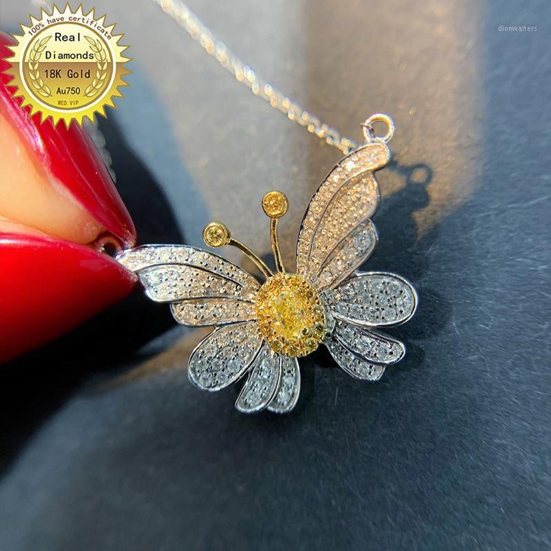 

Real 18K Gold Necklace Natura 0.4ct Diamonds H-M028 Chains