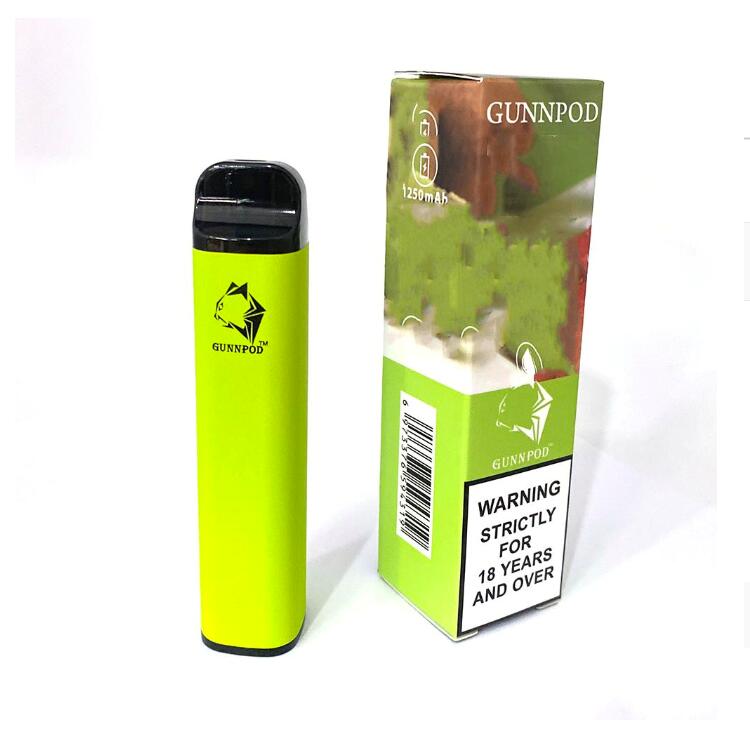 

Gunnpod E Cigarettes Disposable Pod Device 2000 Puffs 1250mAh Battery 8ml Prefilled Cartridge Vape Pen Bang XXL
