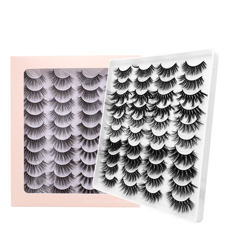 

20Pairs 8d Fluffy False Eyelashes Faux 3d Mink Eyelash Wispy Soft Lash Extension Cruelty Free Lashes Bulk