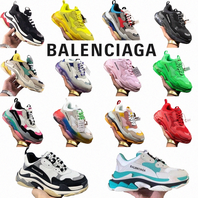 

Paris 17FW Triple S Clear Sole Balencaiga balencga balenciaca Sneakers Mens Women Casual Shoes Crystal Bottom Dad Shoe Rainbow Sports Outdoor 36-45 c6Qk#, I need look other product