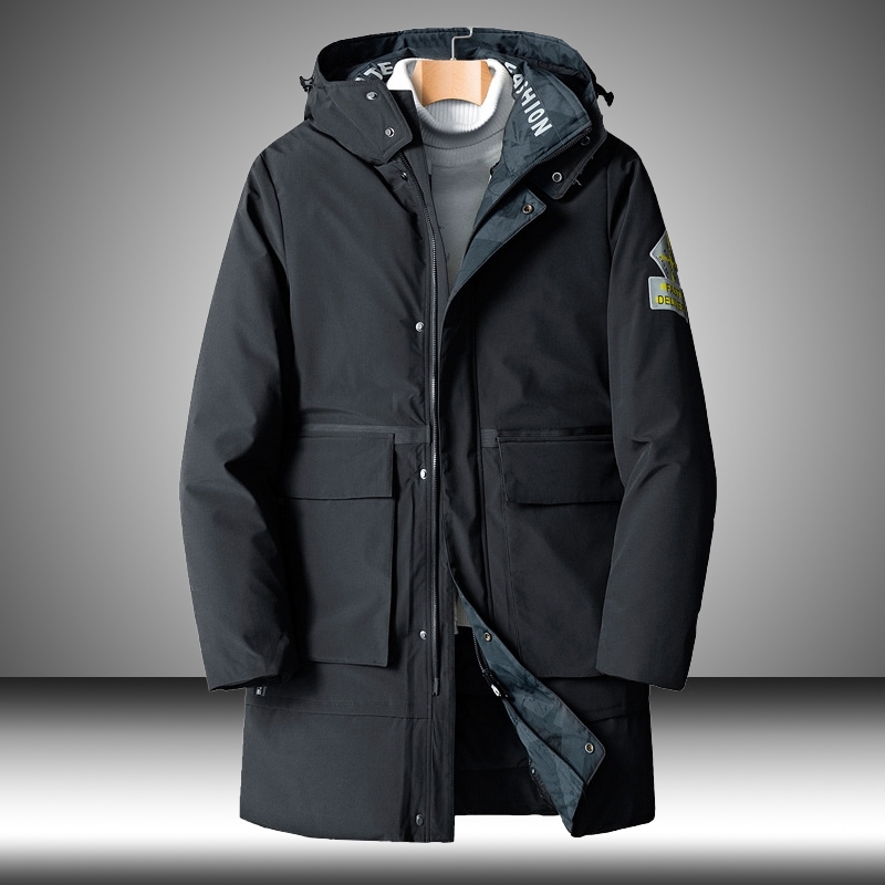 

Men Winter Thicken Parkas Casual Long Jacket Men Cotton Outwear Hooded Parkas Warm Print Multiple Pockets Coat Big Size8XL 210603, Th930black