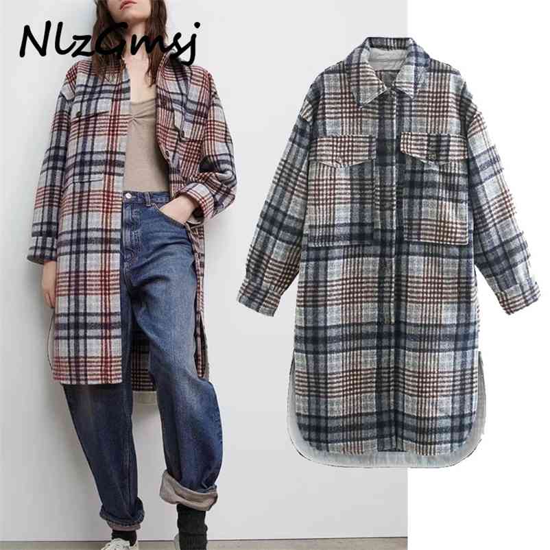 

Jacket Women Patch Pockets Side Vents Hem Office Lady Top Female Fashion Button Plus Size Fitted Shirts 210628, As picture