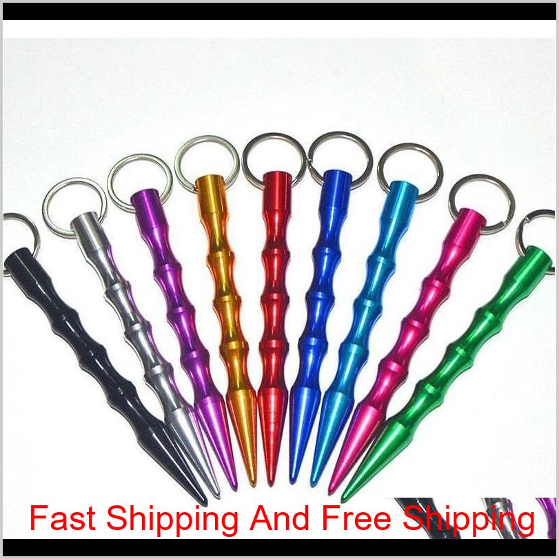 

Aliuminum Self Defense Weapons Safety For Women Girl Spike Stick Keychain Key Chain Metal Wholesa Qylrnm Dgwlf Kycwc
