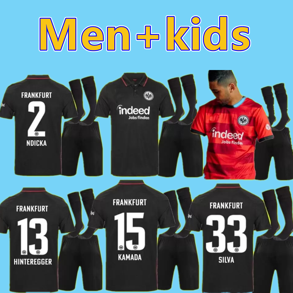 

21 22 Eintracht Frankfurt soccer jersey 2021 2022 Die Adler SOW SILVA KOSTIC JOVIC Adult and kids HASEBE KAMADA HINTEREGGER maillot de foot, White