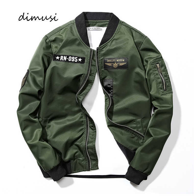 DIMUSI Men's Bomber Jackets Casual Male Outwear Windbreaker Coats Fashion Hip Hop Mens Slim Pilot Baseball Jackets Clothing 210927
