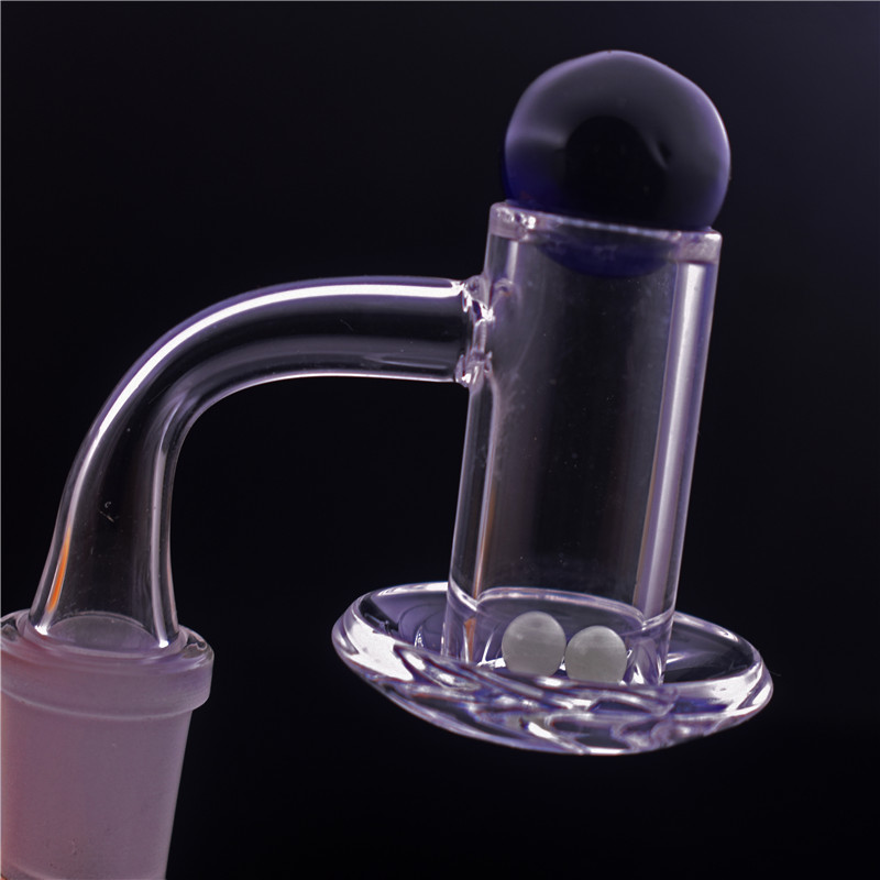 

Newest US Grade 20mmOD Beveled Edge Quartz Banger Cyclone Spinning Blender Quartz Banger Nails with Terp Pearl For Dab Rigs bong
