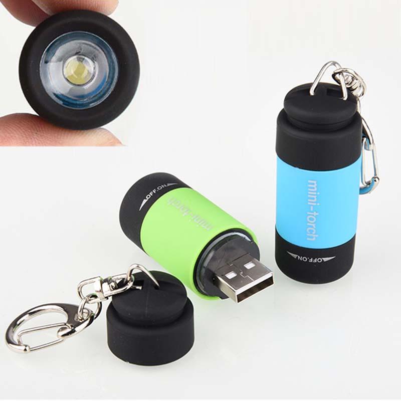 

Wasafire New Mini Torch 0.3W USB Rechargeable Portable LED Torch Lamp Waterproof Keychain Lantern For Camping Working