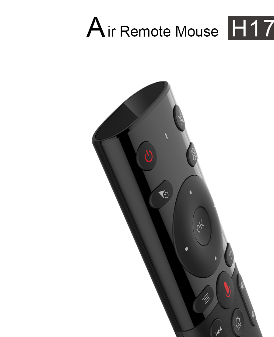 

H17 Voice Remote Control 2.4G Wireless Air Mouse with IR Learning Microphone Gyroscope for Android TV Box H96 MAX X96 X4 X96 MAX PLUS