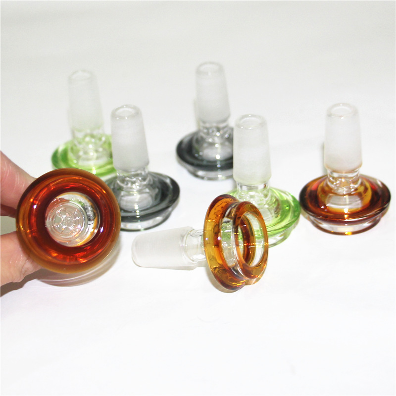 

Hookahs mobius glass bowl slide flower with filter screen 14mm joint bowls for glass water pipes and bongs smoking