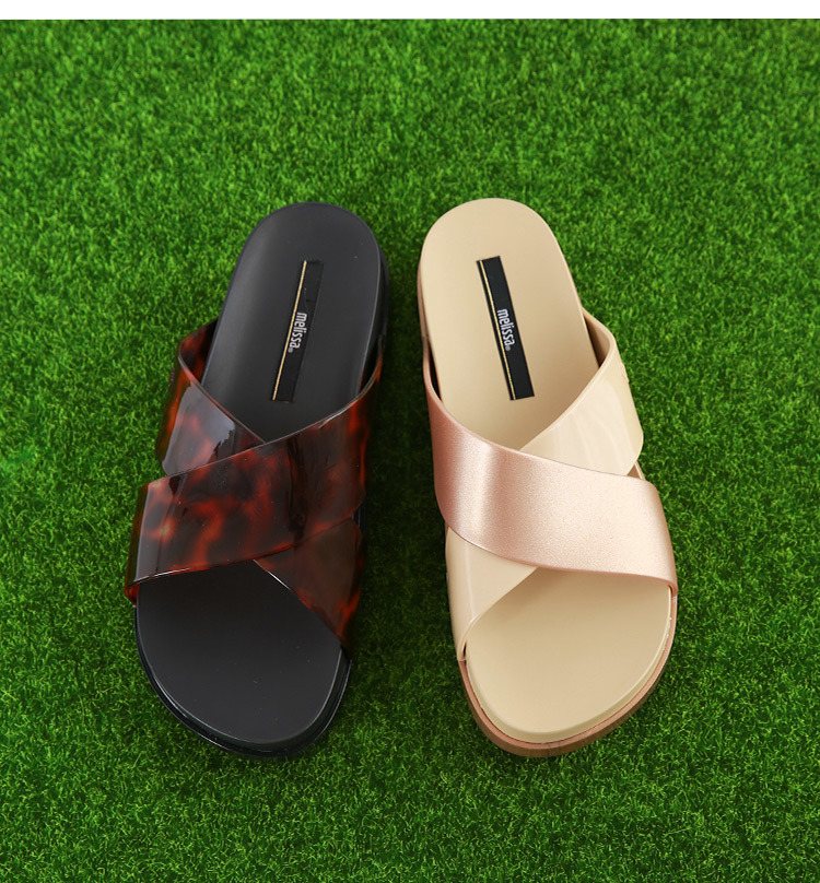 

Sandals Melissa women's slippers, sandals in high heels, platform beach clogs, summer 2V5M, 1# shoe box