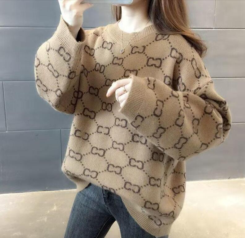 

GG Crew neck Sweater Sweat shirt Street Women Knitting Pullover Hoodies Autumn Winter Warm Sweaters, 01