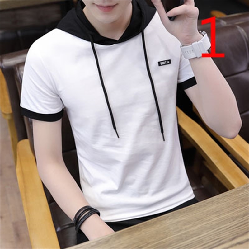 

2021 New Summer Trend Men's Fashion Stretch Bottoming Shirt Tight Round Neck Korean Version of the Self-cultivation Tide 62xf