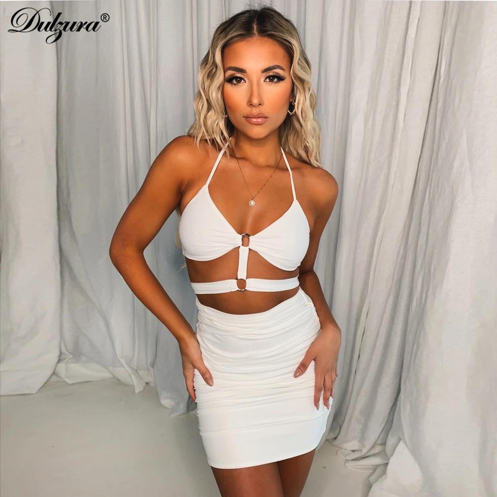 

hollow out ruched women mini dress halter elegant v neck backless bodycon streetwear 2021 autumn winter club partyhigh quality, Black;gray