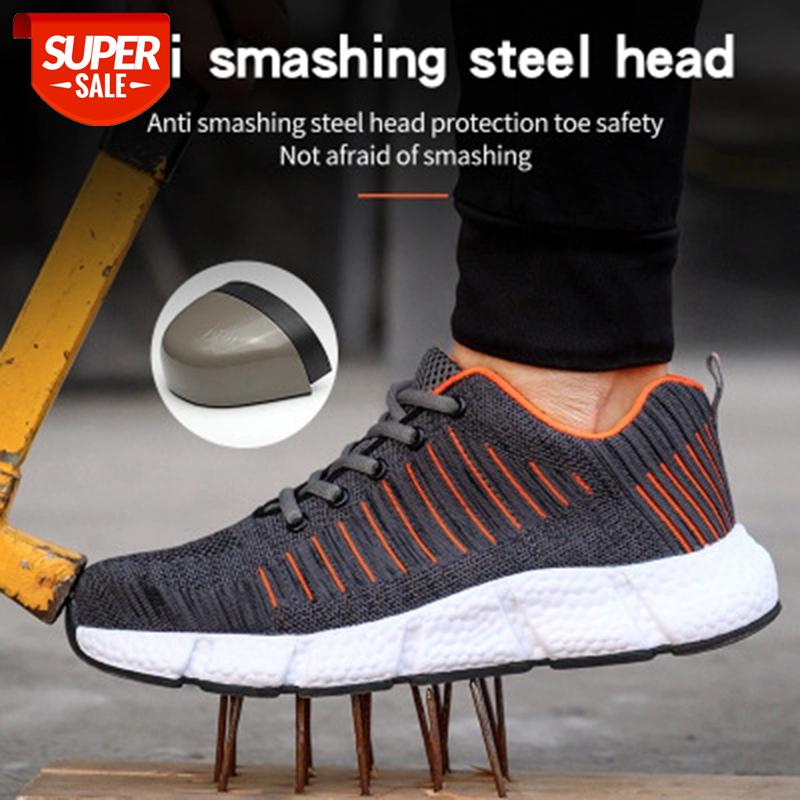 

Man Safety Basic Shoes Anti-Puncture and Durable Lace-Up Fashion Comfortable Breathable Mixed Colors Work Shoes #Cb8j