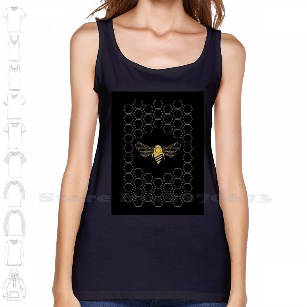 

illustration bee custom funny tank sleeveless vest art wallpaper, White;black