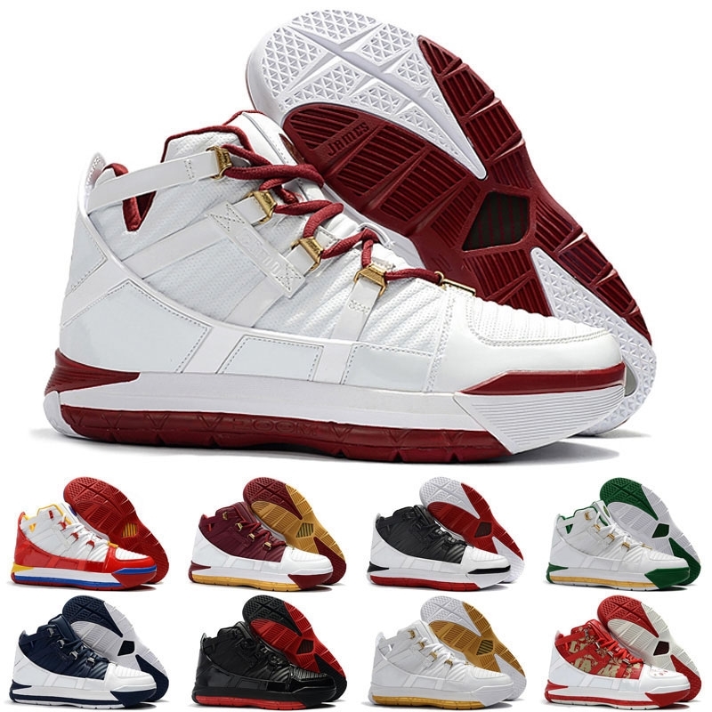 

High Quality III 3 Home Men Basketball Shoes 3 White Navy SuperBron CTK Designer Sports Sneakers