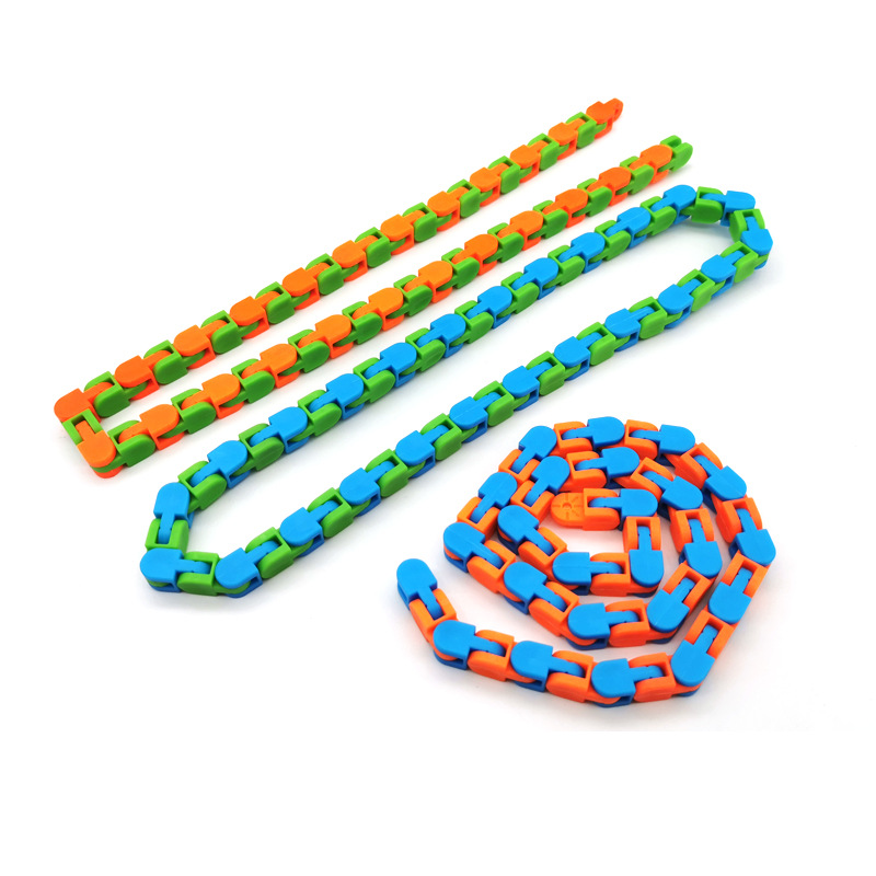 

Latest Wacky Tracks Snap and Click Fidget Toys Snake Puzzles Tangle Toys for Kids Adults Party ADHD Autism Stress Relief Keeps Fingers Busy