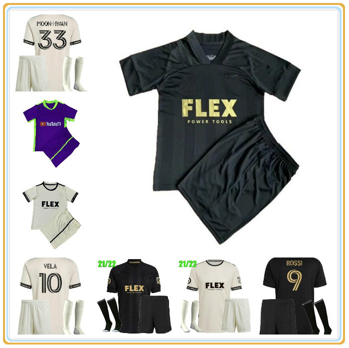 

2021 2022 la Los Angeles fc LAFC VELA soccer Jerseys kids kits HOMA 20 21 ZIMMERMAN ROSSI BLESSING men boys FOOTBALL SHIRTS uniform, Black