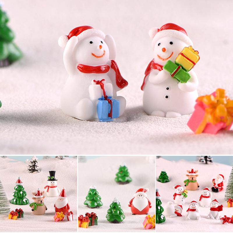 

Christmas Decorations For XMAS Theme DIY Mini Miniature Figurine Garden Decor Santa Claus Snowman Micro Landscape