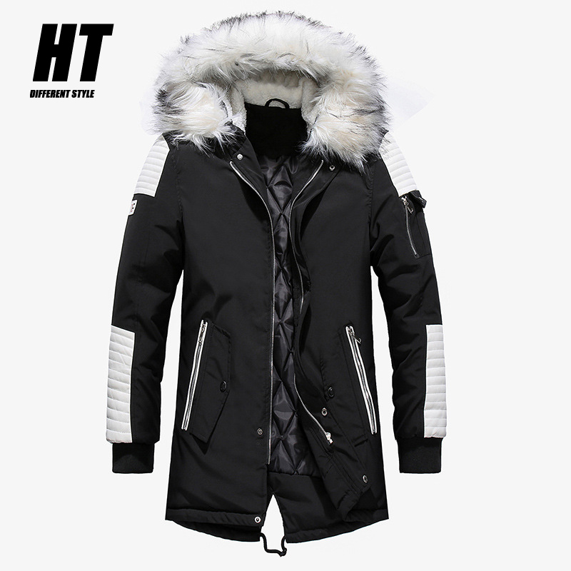 

Winter Jaet Men Thien Warm Parkas Men Casual Long Outwear Hooded Collar Jaets Coats Parkas Hombre Invierno Dropshipping, Ddt40blue