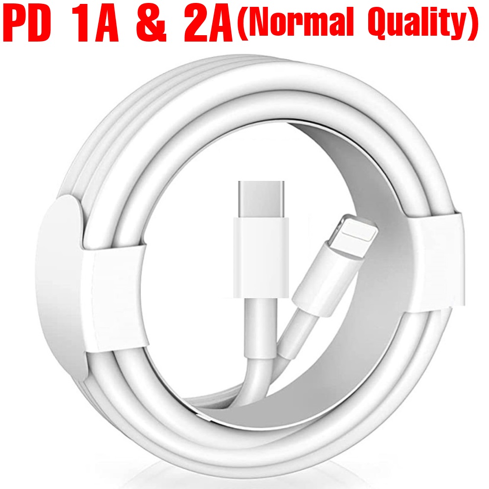 

1m 3ft USB C to Lightning Cable 2A PD Cables Wire For IPhone 6 7 8 x xr 11 12 13 mini pro max ipad ipod mp3, White