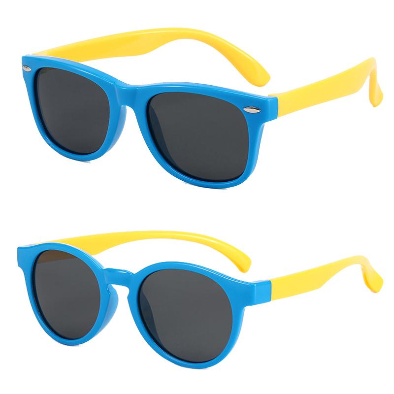 

Sunglasses UV400 Polarized For Kids Boys Girls Children Flexible Silicone Safety Glasses Fashion Eyeglasses Sun