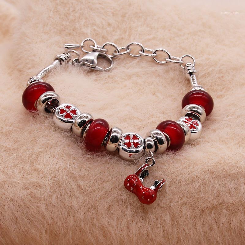 

Beaded, Strands SANYU Pure Color Red Clover Lucky Bracelet 2022 Autumn Winter Style Lobster Clasp Copper Material Beaded BR-1532, Black
