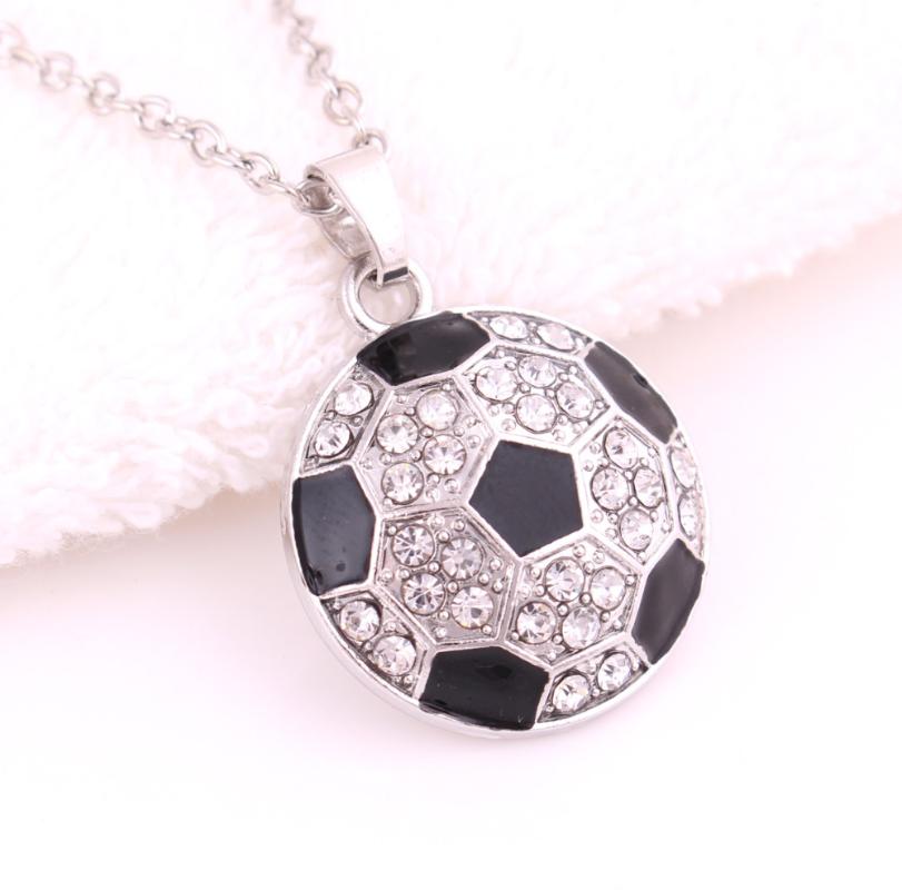 

Pendant Necklaces Antique Sliver Plated Soccer Link Chain Necklace