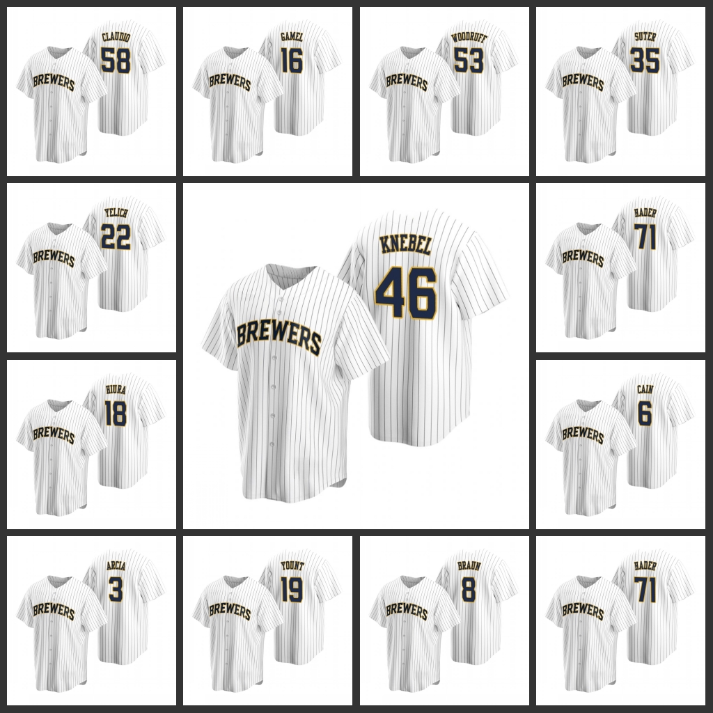 

Milwaukee Brewers Men Keston Hiura Alex Claudio Ben Gamel Brandon Woodruff Replica Alternate Women Youth Jersey, Black