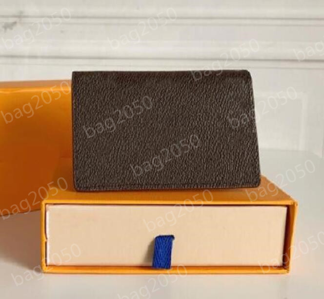 

Compact POCKET ORGANIZER M60502 Men's Designer Fashion Short Luxury Multiple Wallet Key Coin Card Holder Damier Graphite Canvas, Brown flower