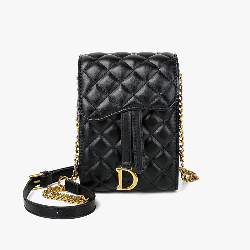 

Genuine Sheepskin Phone Pack Evening Bag Portable Fashion Perfume Bottle Case Luxury Big Brand Crossbody Bags Shoulder Underarm Purse Cross Body Women Ladies, Black;letter d