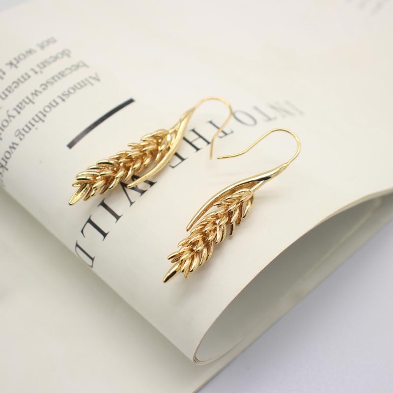 Dangle & Chandelier Exaggerated Contracted Wheat Irregular Geometrical Stud Earrings Retro Women Jewelry Gifts-image-709235673