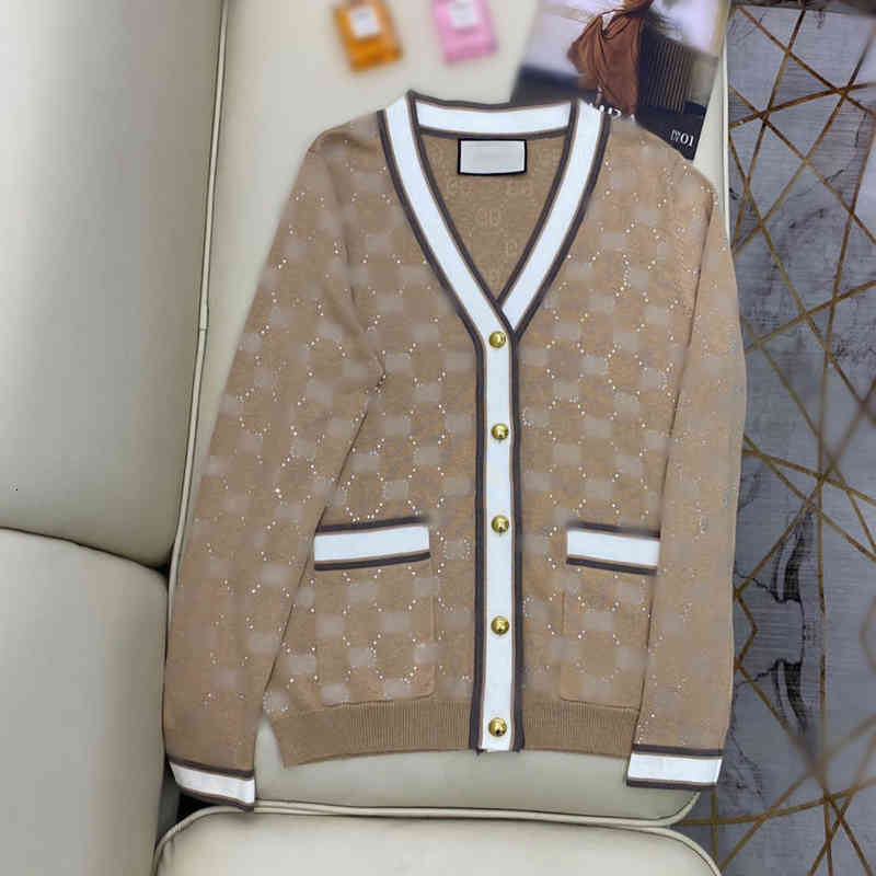 

Women's Sweaters The autumn/winter women's long sleeves knitting cardigan simple style fashion wool Letters Diamond embroidery knitwear UC1E, 03