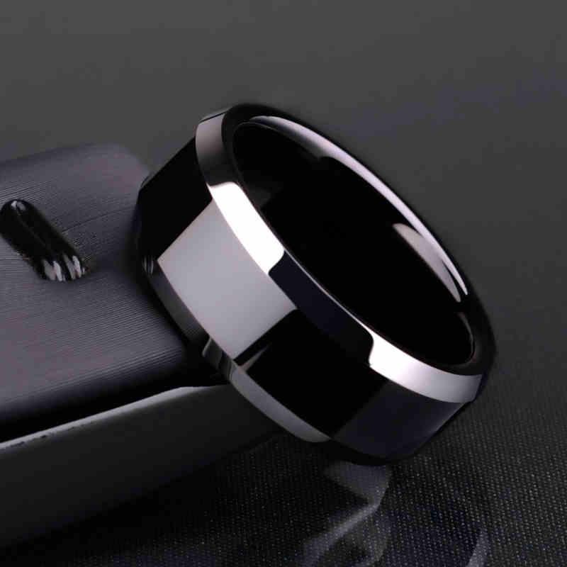 Rings Men Titanium Black Simplicity personality hip hop rings
