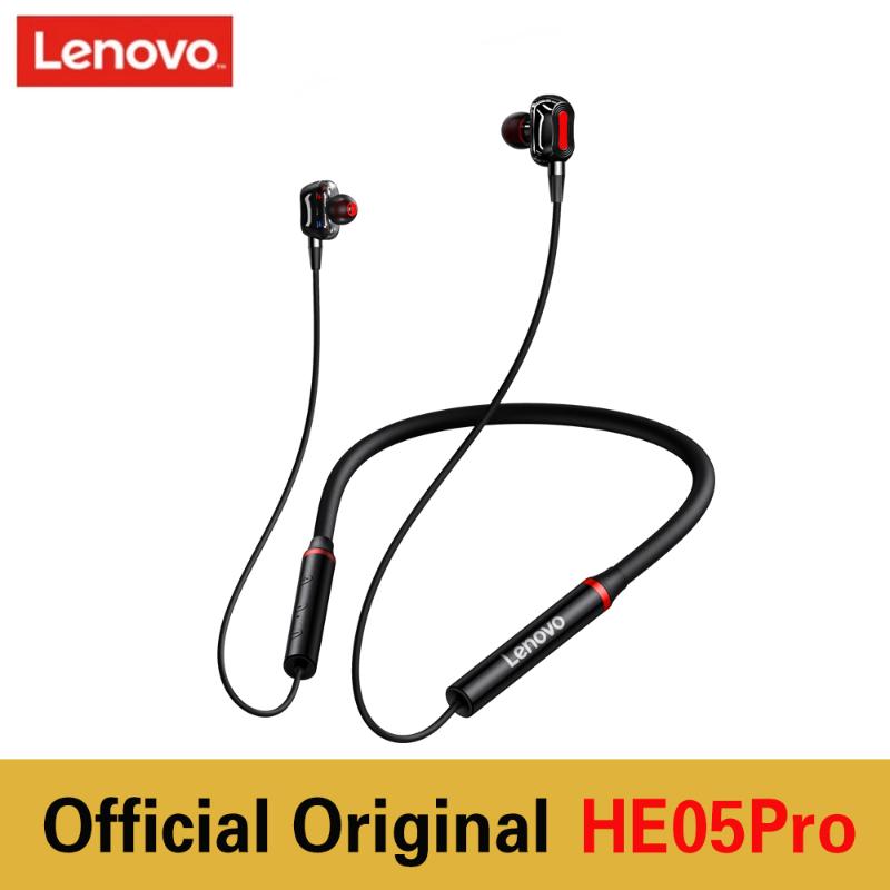 

Headphones & Earphones Original Lenovo HE05Pro Bluetooth 5.0 Earphone Hanging Neck In-ear Sports Running Headset Magnetic Wireless IPX5
