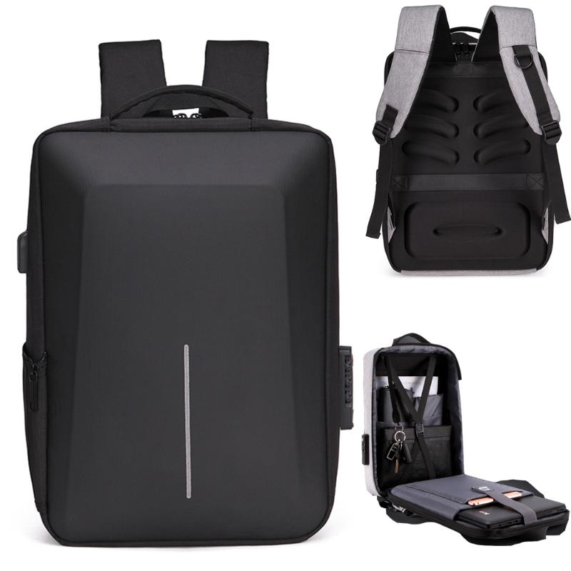 

Backpack Men's Reflective Strip Multifunctional Anti Theft 15.6 Inch Laptop Notebook USB Travel Bag Rucksack School For Male