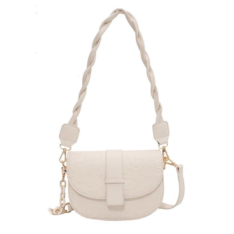 

2021 New Crosbody Bags Women Fashion Lady Shoulder Bag White Simple Female daily Bag PU Leather Small Solid Color For Youth Girl