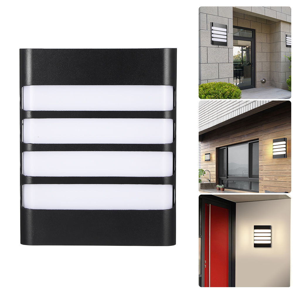 

2021 New Led Outdoor Lighting Ip55 18w 85-265v Waterproof Modern Square Garden Wall Light Aisle Balcony Lamp Buitenverlichting X4ct