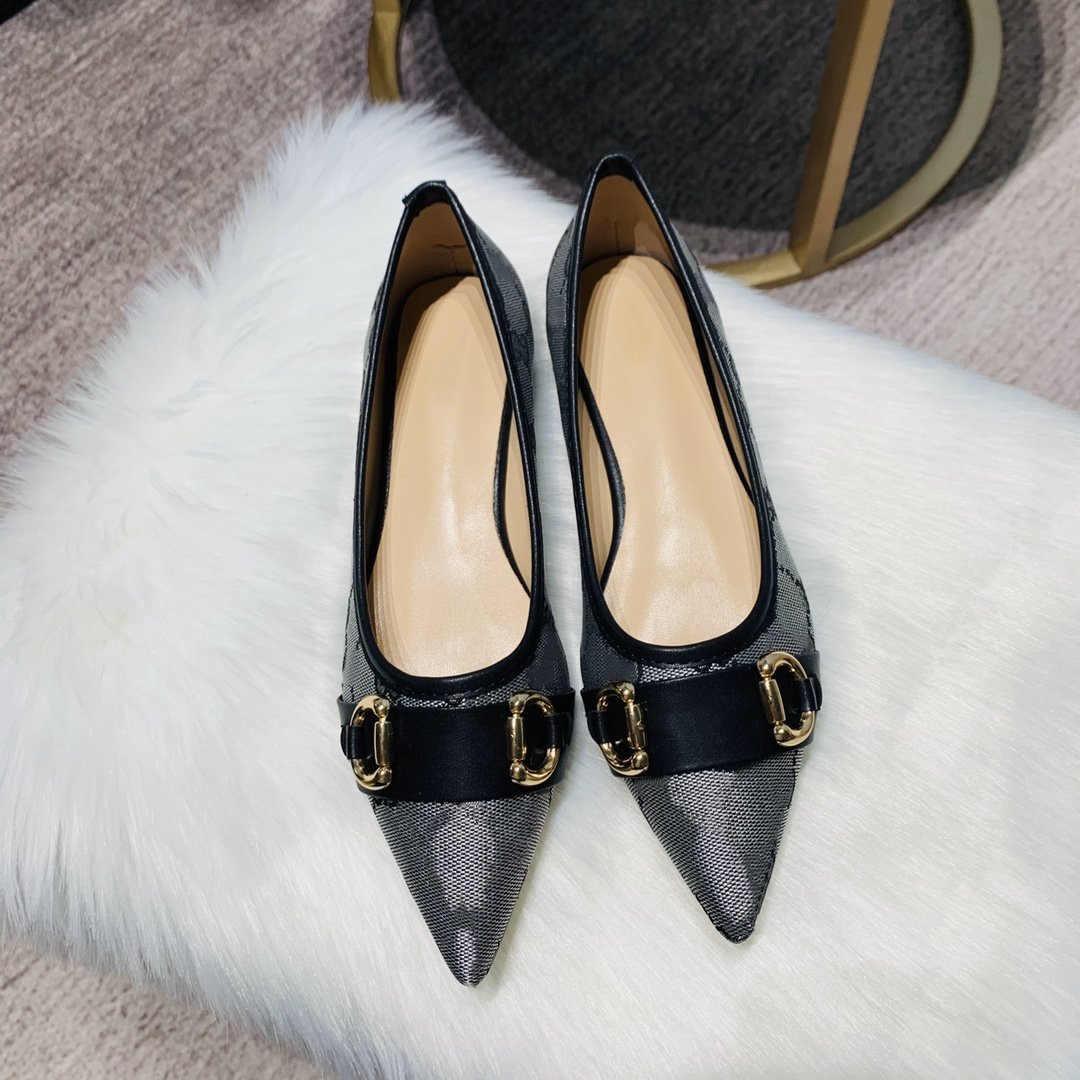 

Top High quality new high heels sandals middle heel women designer dress shoes dress shoes summer sexy pointed sandals 02, Black