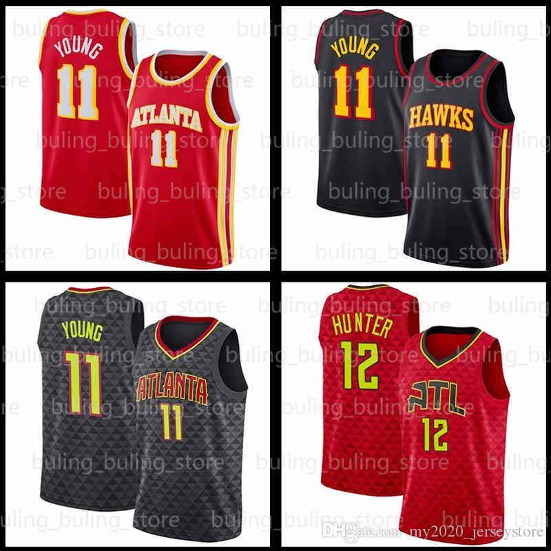 

Trae 11 Young Jerseys Deandre De'andre 12 Hunter Spud 4 Webb 2020 2021 New Atlanta Hawks Vince 15 Carter Red Black Basketball, Black;red