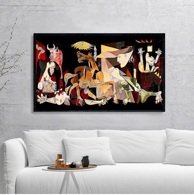

Paintings Famous Picasso Guernica Art Canvas Painting Reproductions On The Wall Posters And Prints Decorative Picture For Living Room
