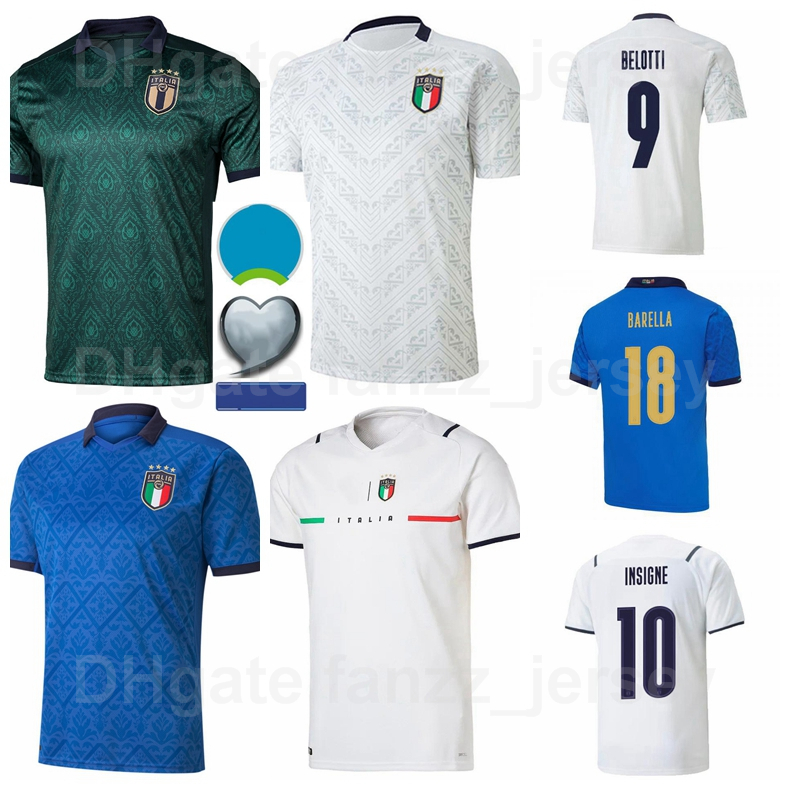 

21-22 National Team Soccer Italy 16 DE ROSSI Jerseys Home 21 PIRLO 10 TOTTI 9 BALOTELLI VERRATTI Football Shirt Kits Custom Name Number, Black;yellow