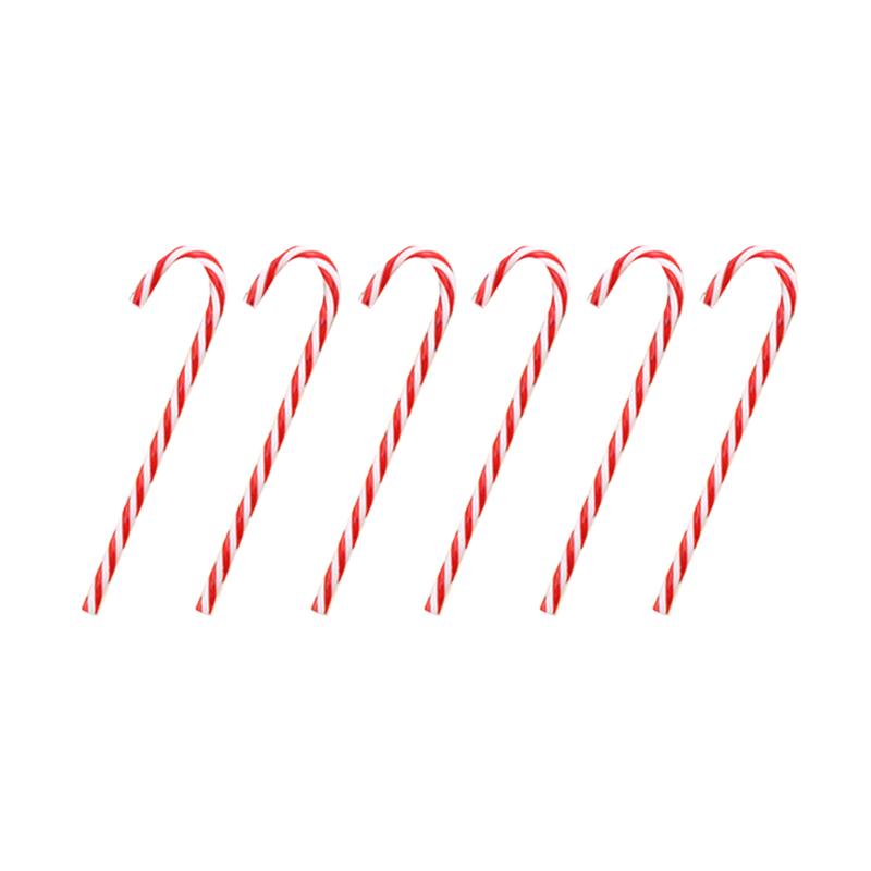 

Christmas Decorations 6pcs Candy Cane Lawn Stakes Pathway Markers Creative Tree Decoration Gift